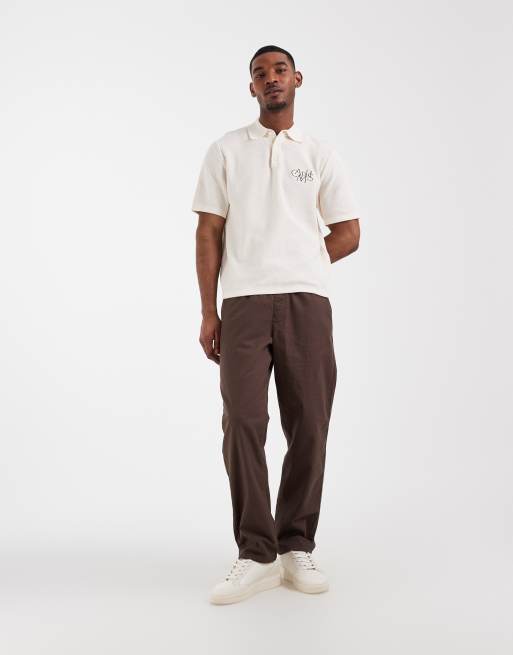 ASOS DESIGN – Gerade geschnittene Leinenmix-Hose in Braun, 2 von 5