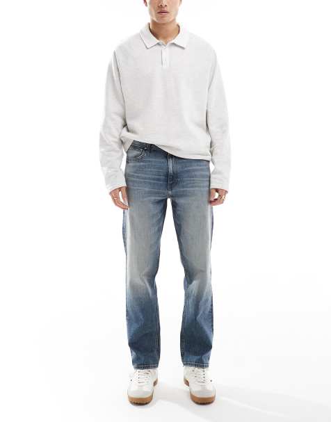 ASOS DESIGN – Gerade geschnittene Stretch-Jeans in verwaschenem Dunkelblau - view 1
