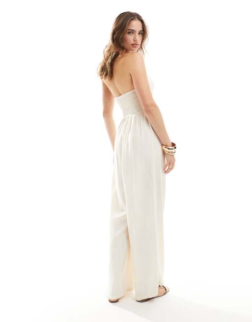 Asos cream jumpsuit online