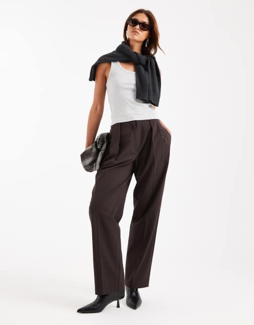 ASOS DESIGN - Geribbeld hemdje met dikke bies en lage ronde hals in gemêleerd grijs, 2 van 4