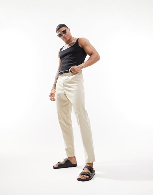 ASOS DESIGN - Geribbeld, muscle fit hemdje met vierkante hals in zwart, 3 van 4