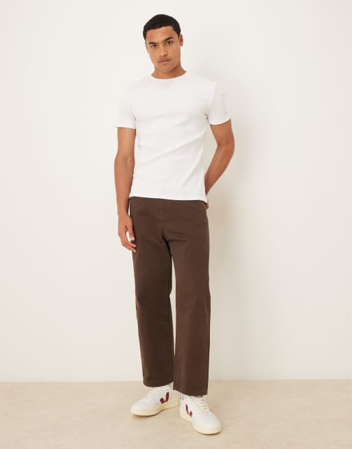 ASOS DESIGN - Geribbeld muscle fit T-shirt van super zware stof in wit  , 2 van 5