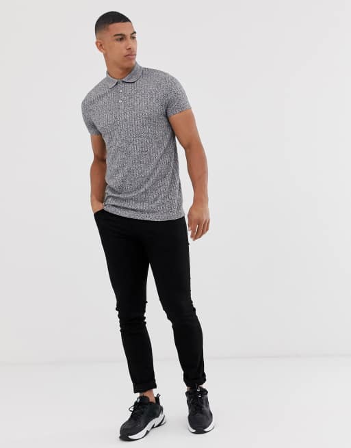 ASOS DESIGN - Geribbeld poloshirt, 4 van 4