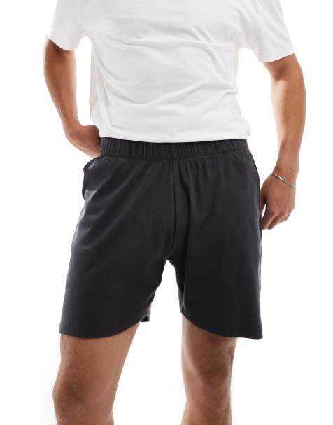 ASOS DESIGN - Geribbelde loungeshort in antraciet - view 1