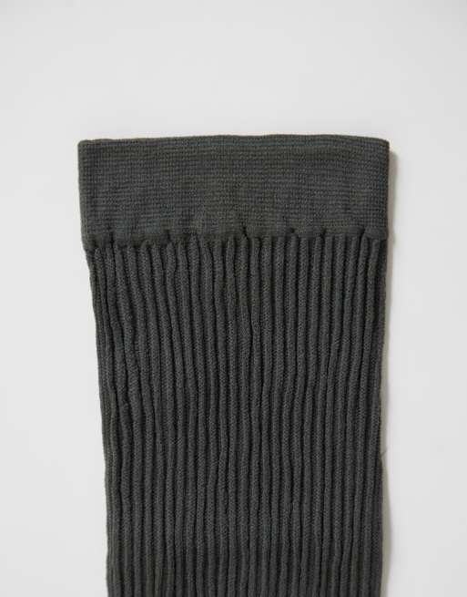 ASOS DESIGN geribbelde stirrup in grijs, 2 van 3
