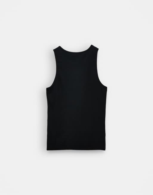 ASOS DESIGN – Gerippte Basic-Muskelshirts in Schwarz, 2er-Pack, 7 von 7