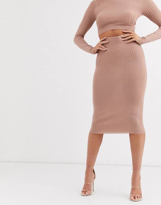 ASOS DESIGN – Kombiteil mit Strukturrippung, in Braun, 3 von 3