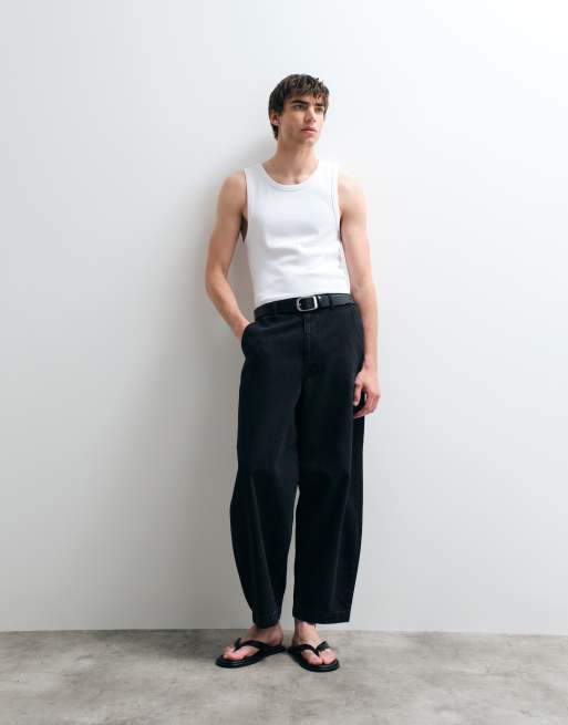 ASOS DESIGN – Geripptes Muskel-Trägertop aus superschwerem Stoff in Weiß, 3 von 5