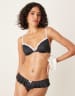 ASOS DESIGN Gerri underwire bikini top in black polka dot