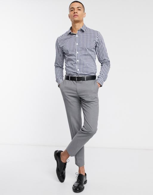 ASOS DESIGN - Geruit slim-fit overhemd in blauw, 4 van 4