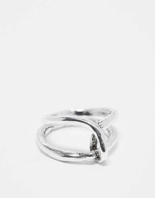 ASOS DESIGN - Geschakelde ring in zilverkleur