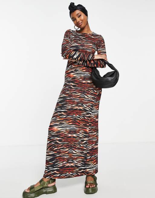 Asos tiger print dress clearance