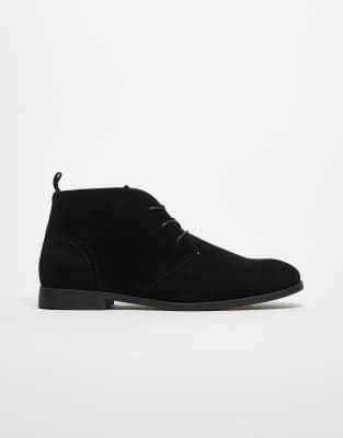 Geschnürte Chukka-Stiefel in Schwarz Schwarz 48