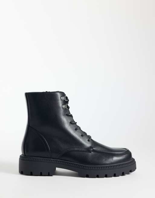 ASOS DESIGN – Geschnürte Stiefel in Schwarz mit Wanderschuh-Detail, 2 von 4