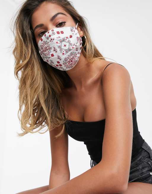 ASOS DESIGN – Gesichtsmasken mit Bandanaprint im 3er-Pack, 2 von 4