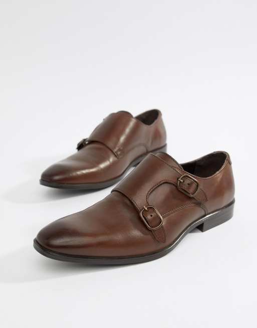 ASOS Design - Gespschoenen van bruin leer, 2 van 4