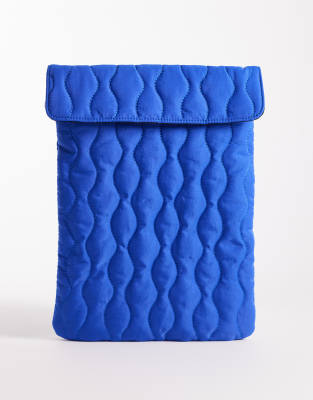 ASOS DESIGN - Gesteppte Laptoptasche in Königsblau