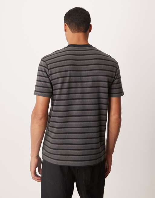 ASOS DESIGN - Gestreept T-shirt in zwart en grijs, 3 van 5