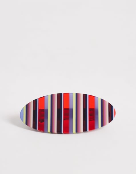 ASOS DESIGN - Gestreepte haarclip in multi - view 1