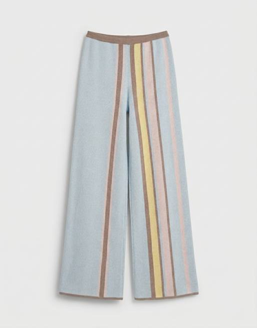 ASOS DESIGN – Gestreifte Strickhose in Pastellfarben, Kombiteil, 6 von 7