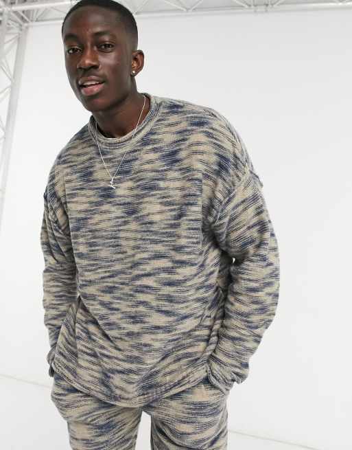 ASOS DESIGN – Oversize-Kombiteil in Space-Dye-Optik in Hafer, 2 von 3