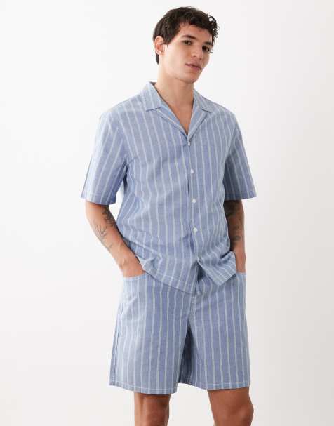 ASOS DESIGN – Gestreiftes Kombiteil in Blau - view 1