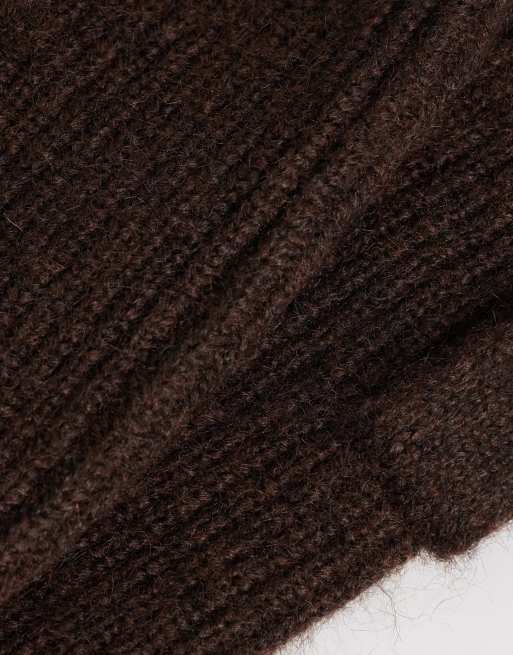 ASOS DESIGN gestrickte Handwärmer in Schokobraun, 3 von 3