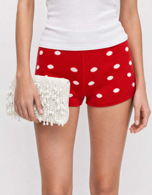 ASOS DESIGN – Gestrickte Mikro-Shorts mit Polka Dots, Kombiteil, 3 von 5