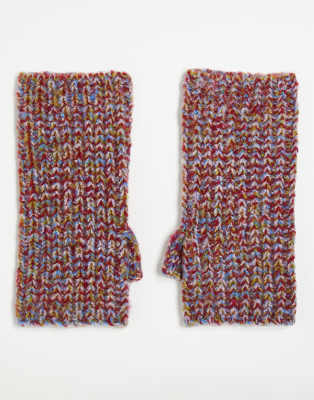 ASOS DESIGN - Gestrickter Handwärmer aus buntem Strickmix
