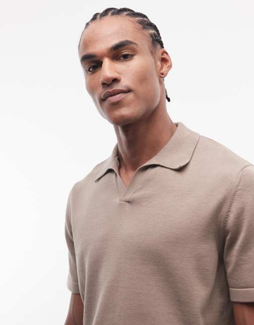 ASOS DESIGN – Gestricktes Set in Steinbeige mit eingekerbtem Ausschnitt , 4 von 5