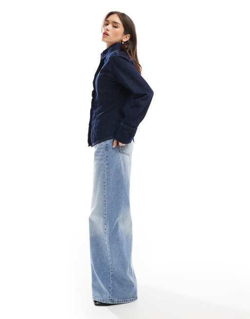 ASOS DESIGN - Getailleerd denim overhemd in rinse-wash, 4 van 4