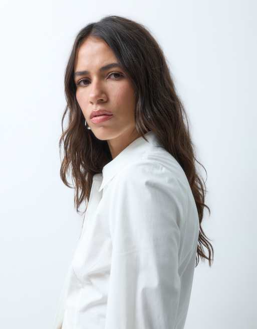 ASOS DESIGN getailleerd overhemd in wit, 4 van 8