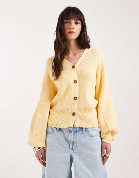 ASOS DESIGN - Getailleerd vest met structuur in lichtgeel - view 1