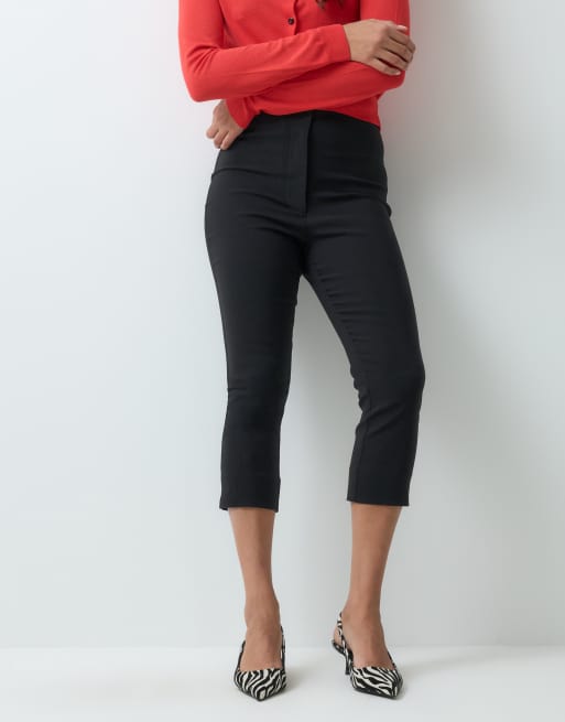 ASOS DESIGN getailleerde bengaline capribroek in zwart, 5 van 5