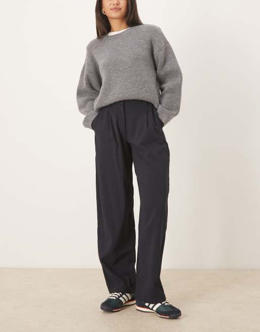 ASOS DESIGN - Getailleerde broek met ballonpijpen in marineblauw, 2 van 5