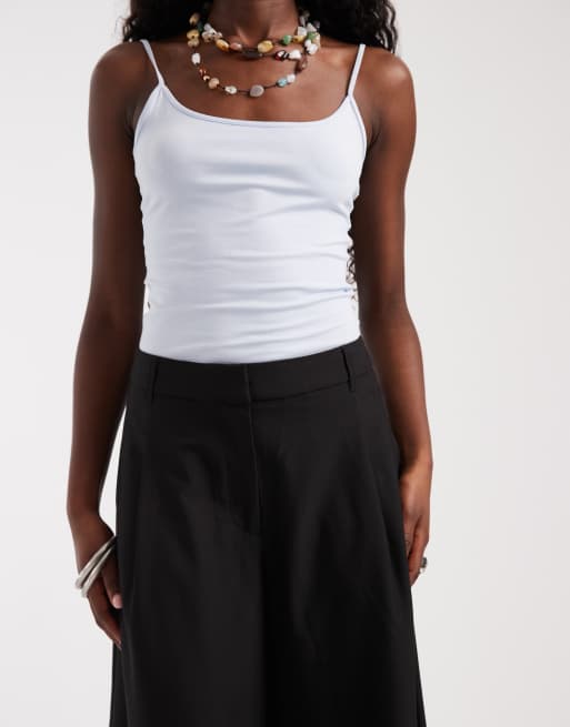 ASOS DESIGN getailleerde culottebroek met hoge taille in zwart, 3 van 5