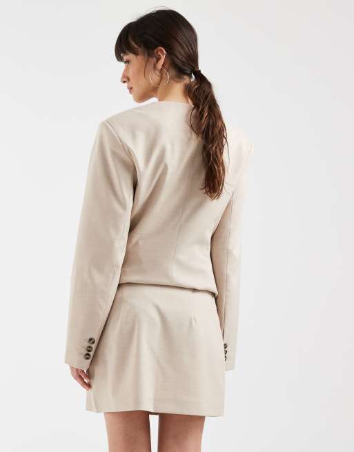 ASOS DESIGN - Getailleerde micro-rok in gemêleerde zandkleur, 4 van 5