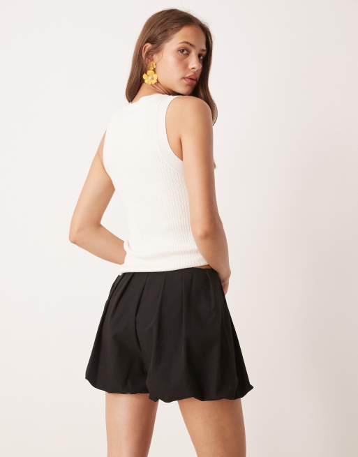 ASOS DESIGN - Getailleerde microshort met noppenzoom in zwart, 4 van 5