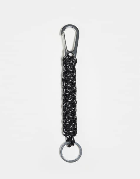 ASOS DESIGN - Gevlochten sleutelhanger met O-ring in zilverkleur - view 1