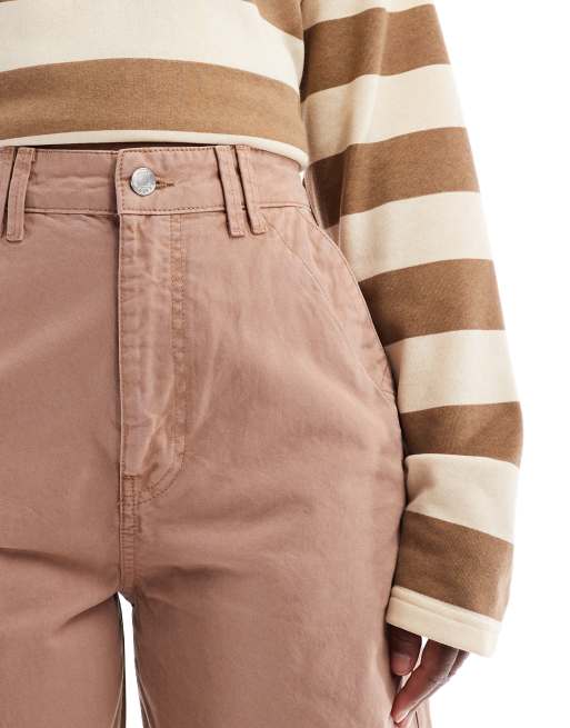 ASOS DESIGN - Gewassen broek met ballonpijpen in bruin met wassing , 5 van 5