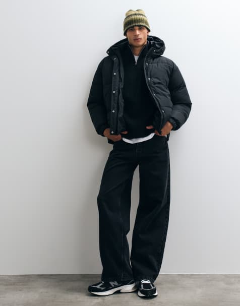 ASOS DESIGN - Gewatteerd jack in zwart - view 1