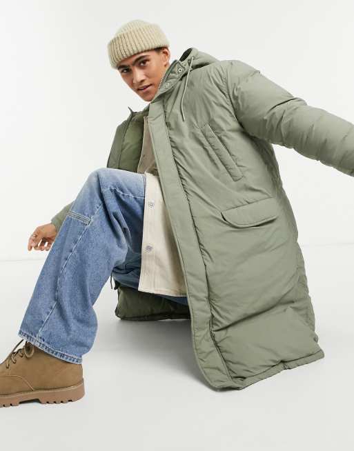 ASOS DESIGN - Gewatteerd parkajack in groen