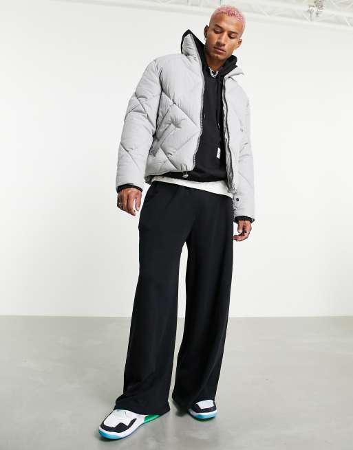 ASOS DESIGN - Gewatteerd puffer jack in grijs