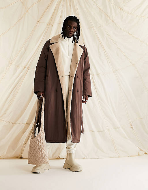 Asos Trenchcoat bruin straat-mode uitstraling Mode Jassen Trenchcoats 