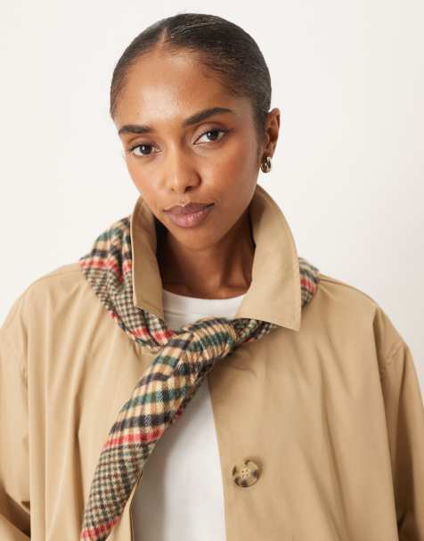 ASOS DESIGN - Geweven driehoekige sjaal met ruiten - view 1