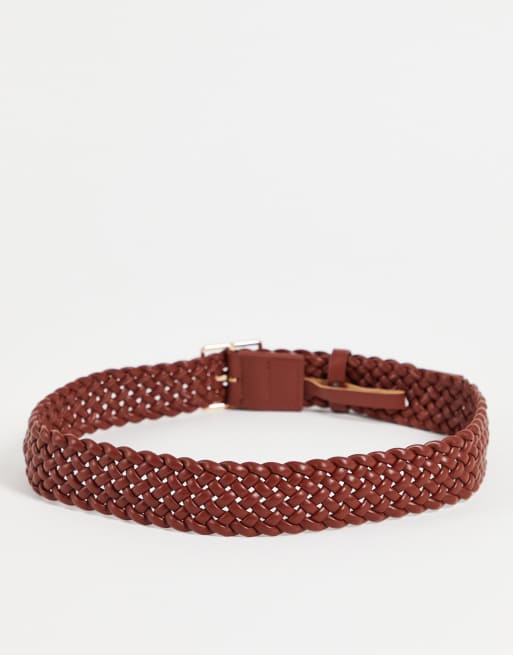 ASOS DESIGN - Geweven taille- en heupriem in jaren 70-stijl in bruin, 4 van 4