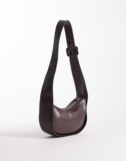 ASOS DESIGN - Geweven verstelbare schoudertas in chocoladebruin, 4 van 4