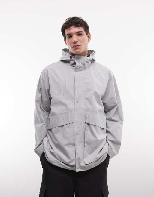 ASOS DESIGN - Giacca a vento oversize in tessuto ripstop blu pallido, 2 di 5