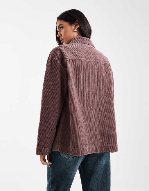 ASOS DESIGN - Giacca barn in velluto a coste color moka, 3 di 4