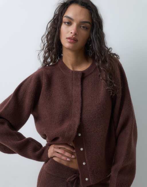 ASOS DESIGN giacca bomber da casa co-ord color cioccolato, 2 di 5